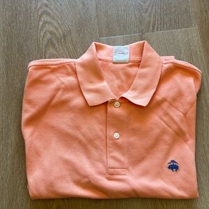 Men's Brooks Brothers Blue Polo Shirt Slim Fit Size Large M wear two times
